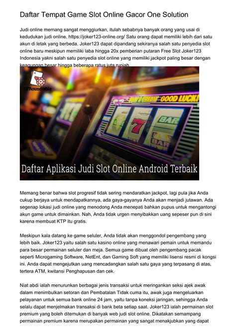 Lokasi Slot Paling Trendi dan Seru di Indonesia: Temukan Sensasi Memikat di Tengah Keliling Negeri!