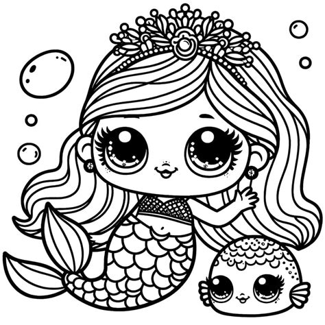 Lol Dolls Coloring Pages Mermaid
