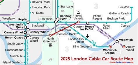 London Cable Car route