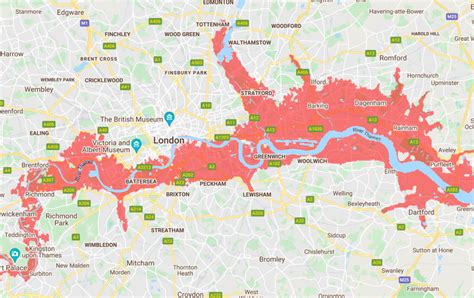 London Flood Risk Map / Grappling With Change London and the River