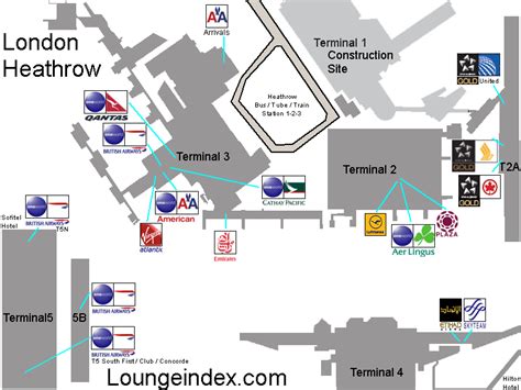 Heathrow International Airport UK Terminal Maps, LHR Information and