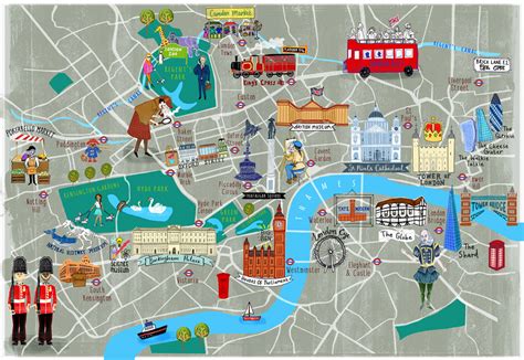 London maps Top tourist attractions Free, printable city street map