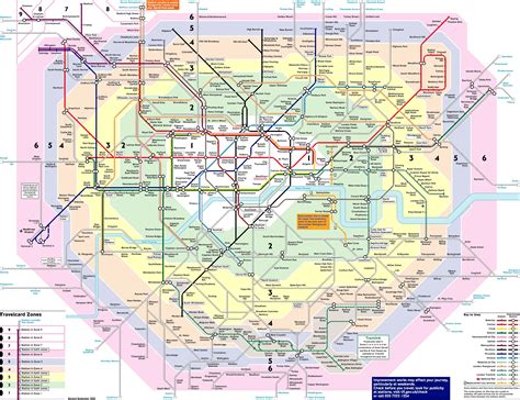 Travel Card London Zones 1 6 Map
