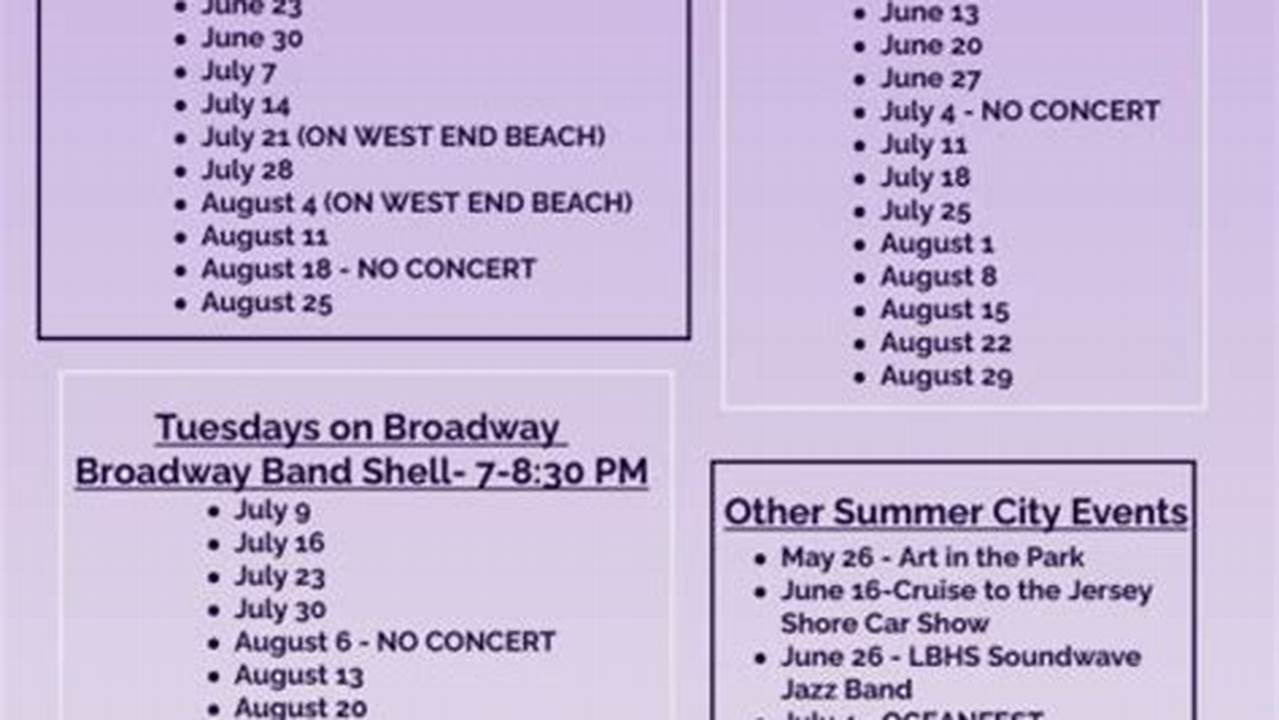 Long Branch Concerts 2024