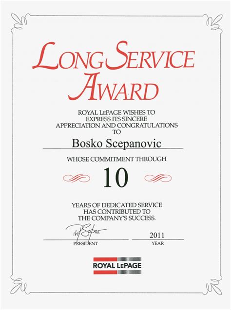 Long Service Certificate Template Sample Best Wallpaper