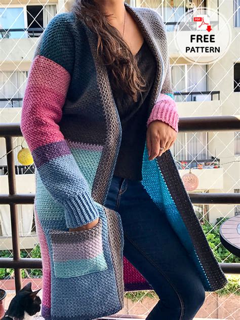 Long Crochet Cardigan Pattern Free