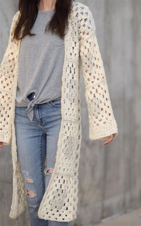 Long Crochet Sweater
