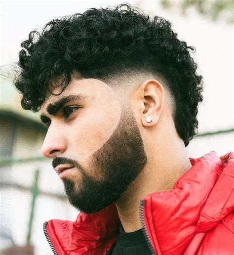 Long Curly Hair With Fade