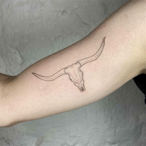 Long Horn Tattoo