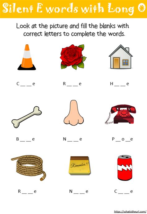 Long O Silent E Worksheets