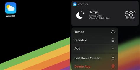 Long Press App or Widget