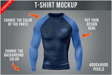 Long Sleeve Compression T-Shirt Mockup