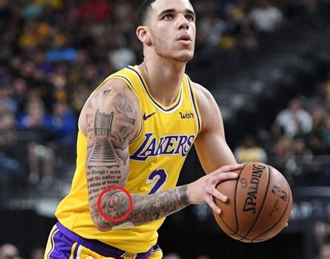 Lonzo Ball Tattoos Arm