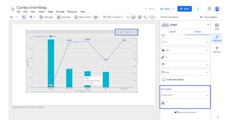 Looker Studio Chart Header