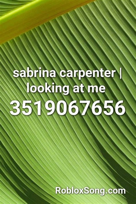 Looking at Me - Sabrina Carpenter Roblox Id - Roblox Music Codes