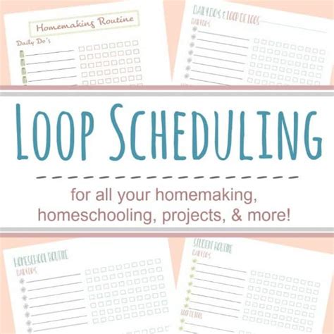 Loop Schedule Printable Free