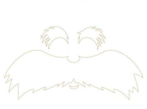 Lorax Mustache And Eyebrows Template