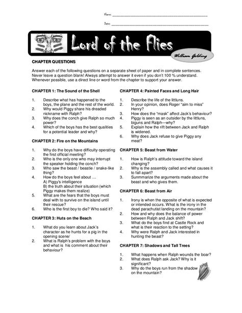 Lord Of The Flies English Literature notes and A* answer YouTube