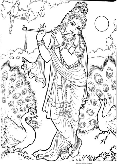 Lord Krishna Coloring Pages