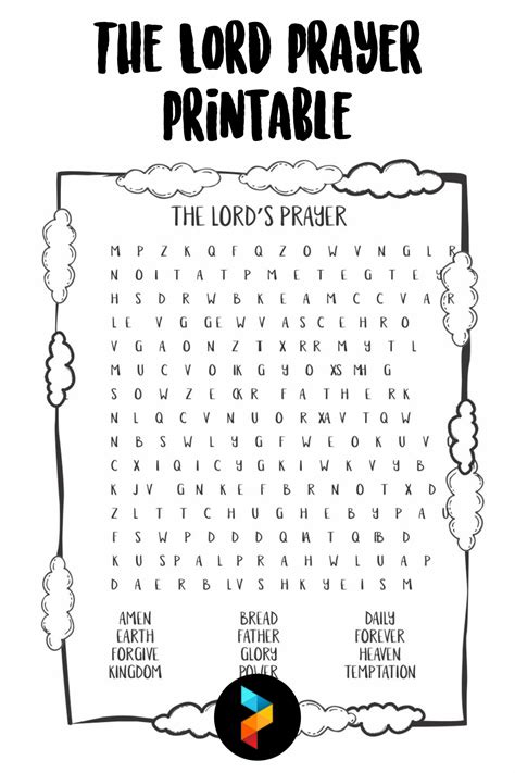 Lords Prayer Worksheet