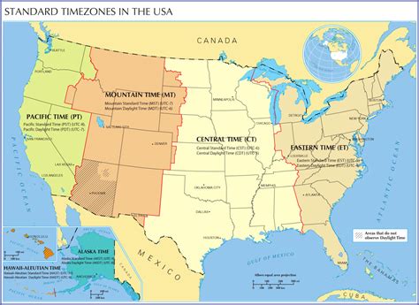 Los Angeles Time Zone Map