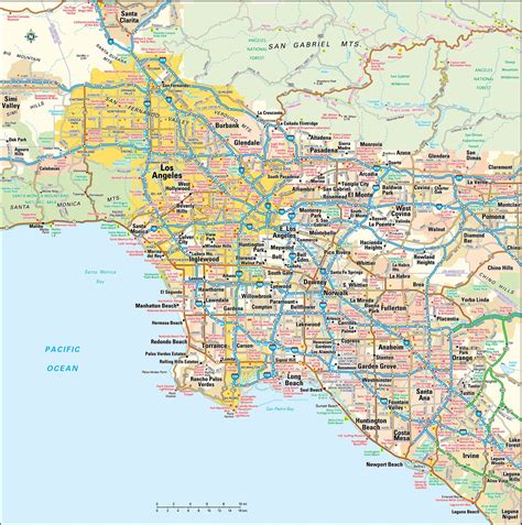 Printable Map Of Los Angeles Free Printable Maps