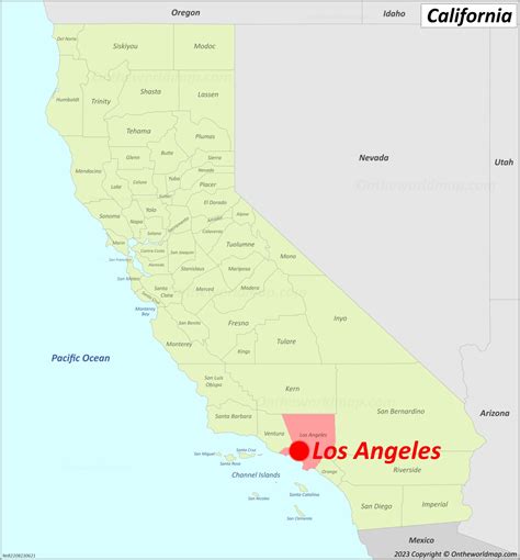 Large detailed tourist map of Los Angeles