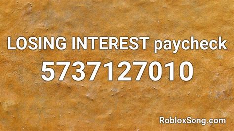 Losing Interest Roblox ID