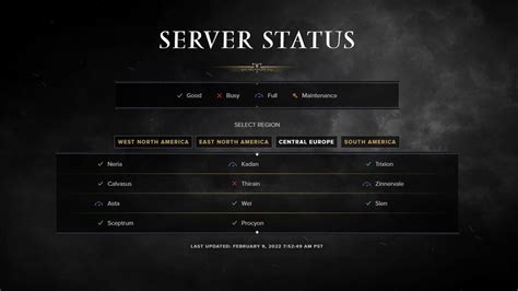 Lost Ark server list