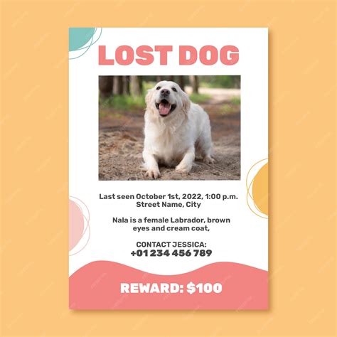 Lost Dog Sign Template