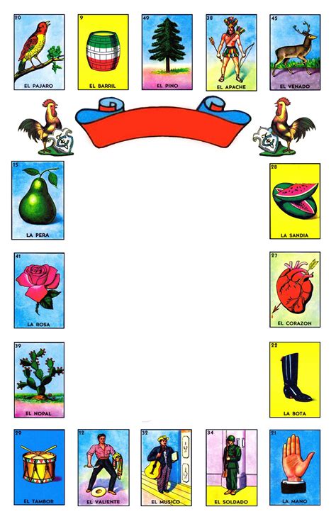 Loteria Card Template