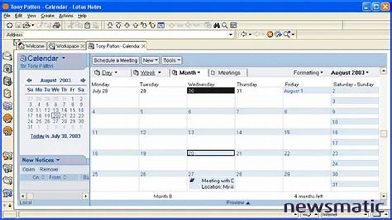 Lotus Notes Group Calendar