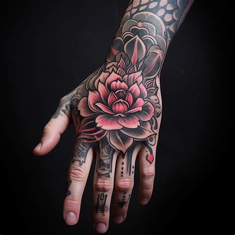 Lotus Flower Hand Tattoos