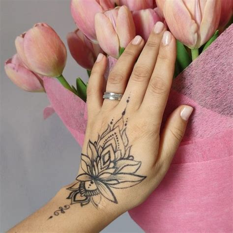 Lotus Tattoo Hand