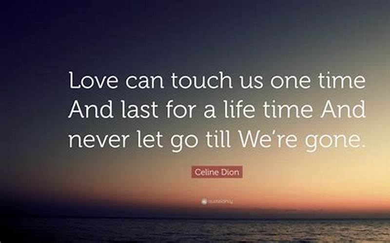 Love Can Touch Us One Time