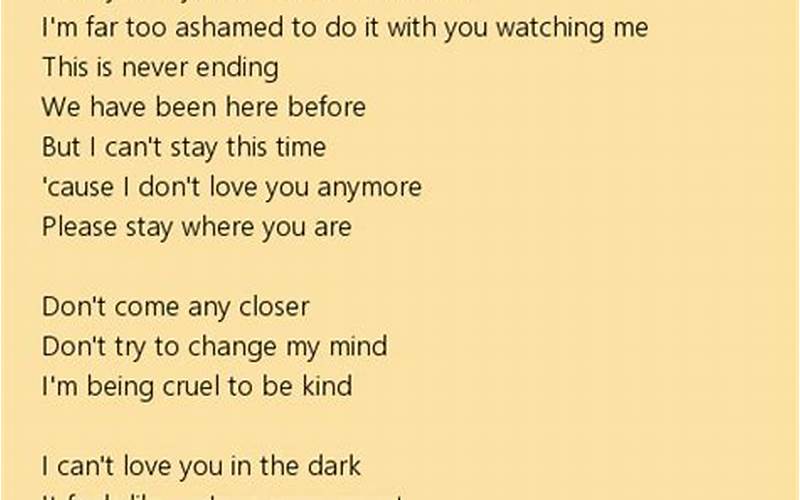 Love In The Dark Adele Lyrics