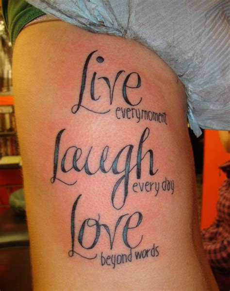 Love Love Laugh Tattoo