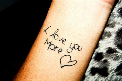 Love you more rib tattoo for mother and daughter Love