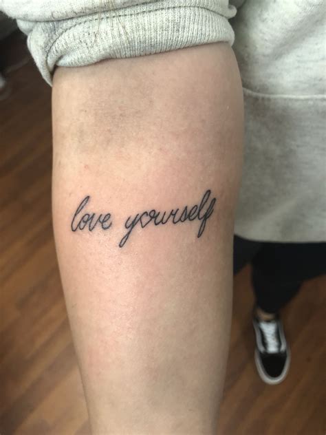 Love yourself first tattoo Love yourself tattoo, Tattoos