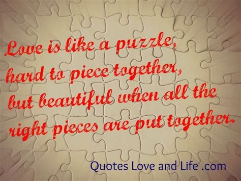 Love is like a puzzle