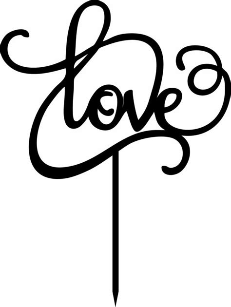 Download Love | Wedding Cake Topper Files DXF Files