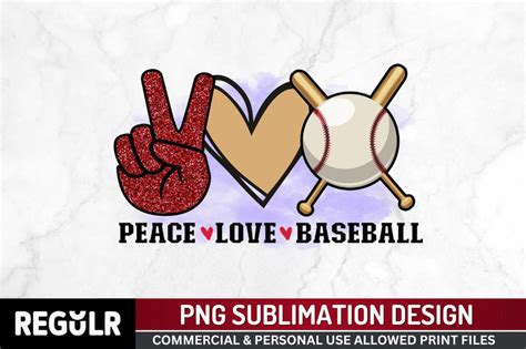 Download Love Baseball Sublimation Design Files Free PSD Mockups