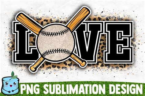 Download Love Baseball Sublimation Design. Easy Edite