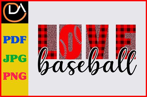 Download Love Baseball Sublimation Design. Files For Crafts