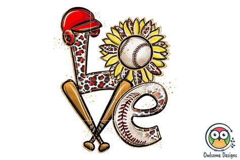 Download Love Baseball Sublimation Designs Crafts