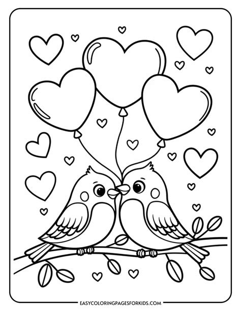 Love Birds Coloring Pages