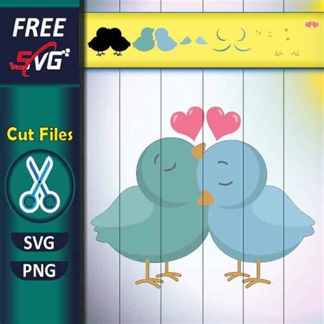 Love Birds Valentine SVG Cut File