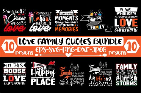 Download Love Family Quotes Bundle. Files DXF Files