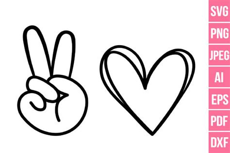 48+ Love Peace SVG, Peace And Love SVG, Peace Hand SVG, Hand Drawn Heart SVG. Heart Hubs