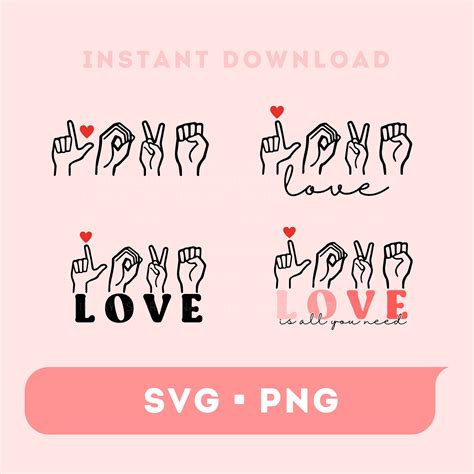 Download Love Sign Language Svg Files For Crafts